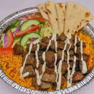 Gyro Steak Over Rice Bowl