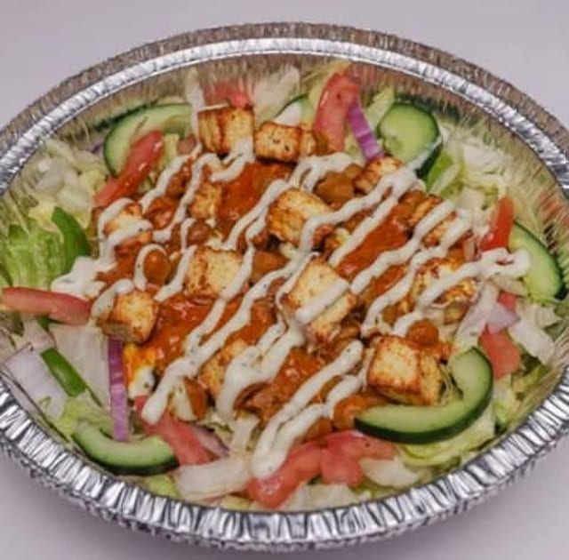 Masala Chickpeas & Paneer Salad Bowl.