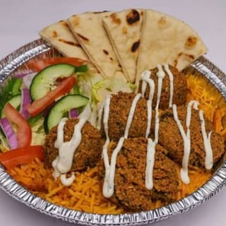 Falafel Over Rice Bowl