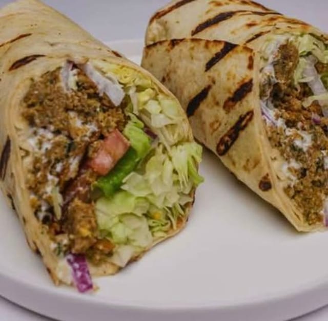 Falafel Veggie Shawrma Wrap.